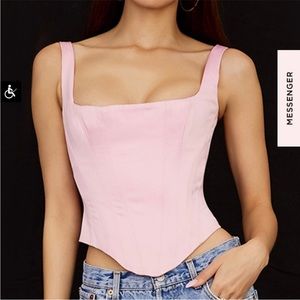 HOUSE OF CB RAFA CORSET TOP PINK